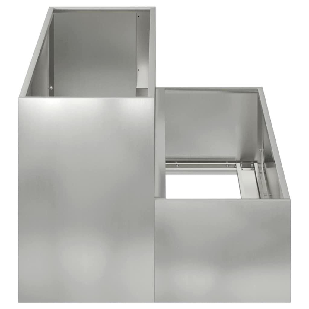 Trädgårdsplanterare Silver 100 x 60 x 45 cm Galvaniserat Stål