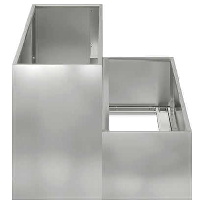 Trädgårdsplanterare Silver 100 x 60 x 45 cm Galvaniserat Stål