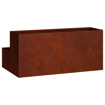 Trädgårdsplanterare Rostig 100 x 60 x 45 cm Väderbeständig stål