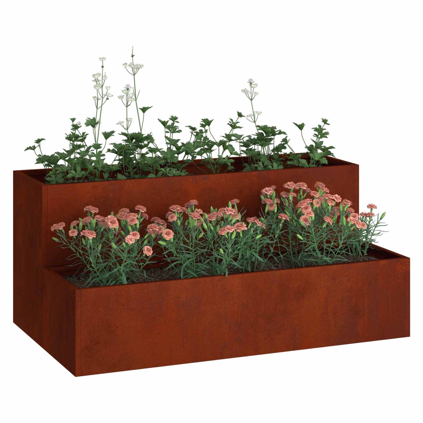 Trädgårdsplanterare Rostig 100 x 60 x 45 cm Väderbeständig stål