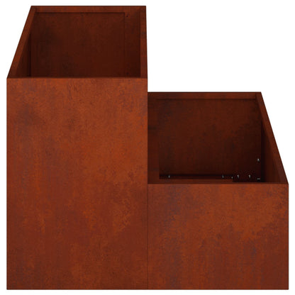 Trädgårdsplanterare Rostig 100 x 60 x 45 cm Väderbeständig stål