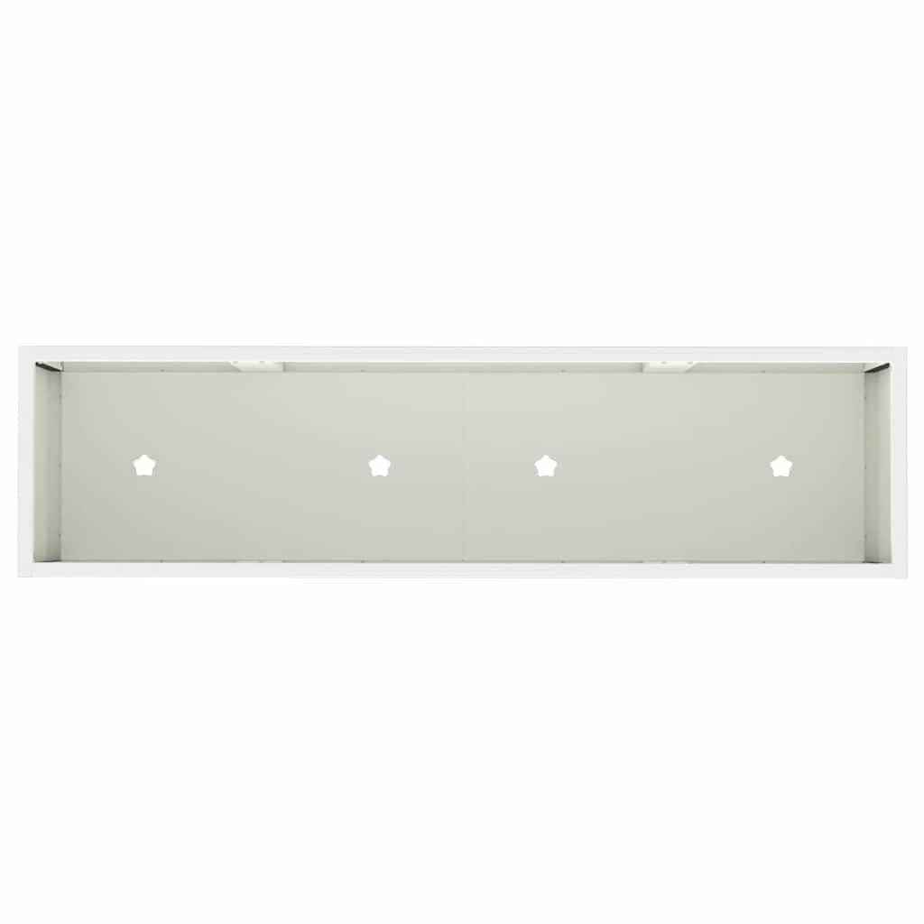 Höjdträdgårdsplanterare Vit 100 x 26 x 82 cm Stål