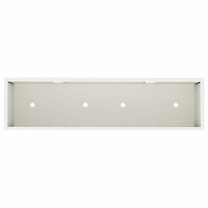 Höjdträdgårdsplanterare Vit 100 x 26 x 82 cm Stål