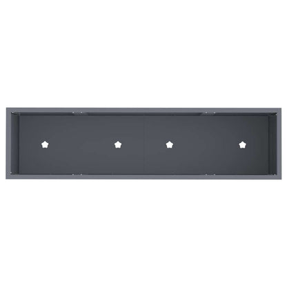 Höjdträdgårdsplanterare Antracit 100 x 26 x 82 cm Stål