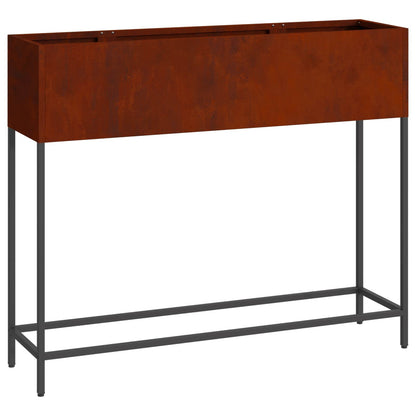 Höjdträdgårdsplanterare Rostig 100 x 26 x 82 cm