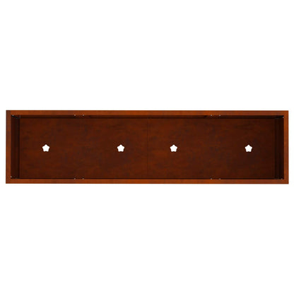 Höjdträdgårdsplanterare Rostig 100 x 26 x 82 cm
