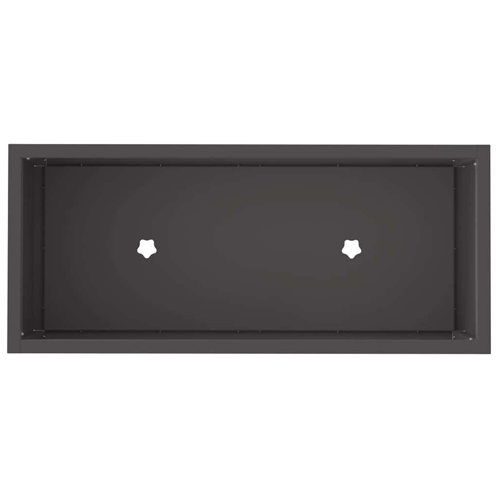 Höjdträdgårdsplanterare Svart 60 x 26 x 45 cm Stål