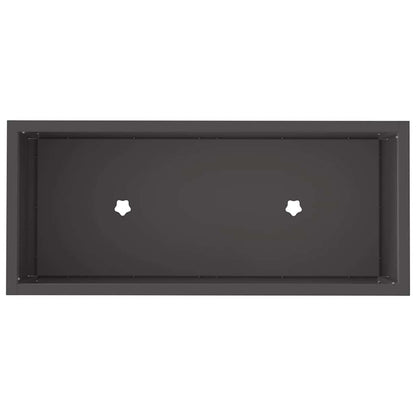 Höjdträdgårdsplanterare Svart 60 x 26 x 45 cm Stål