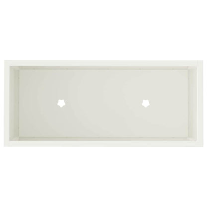 Höjdträdgårdsplanterare Vit 60 x 26 x 48 cm Stål