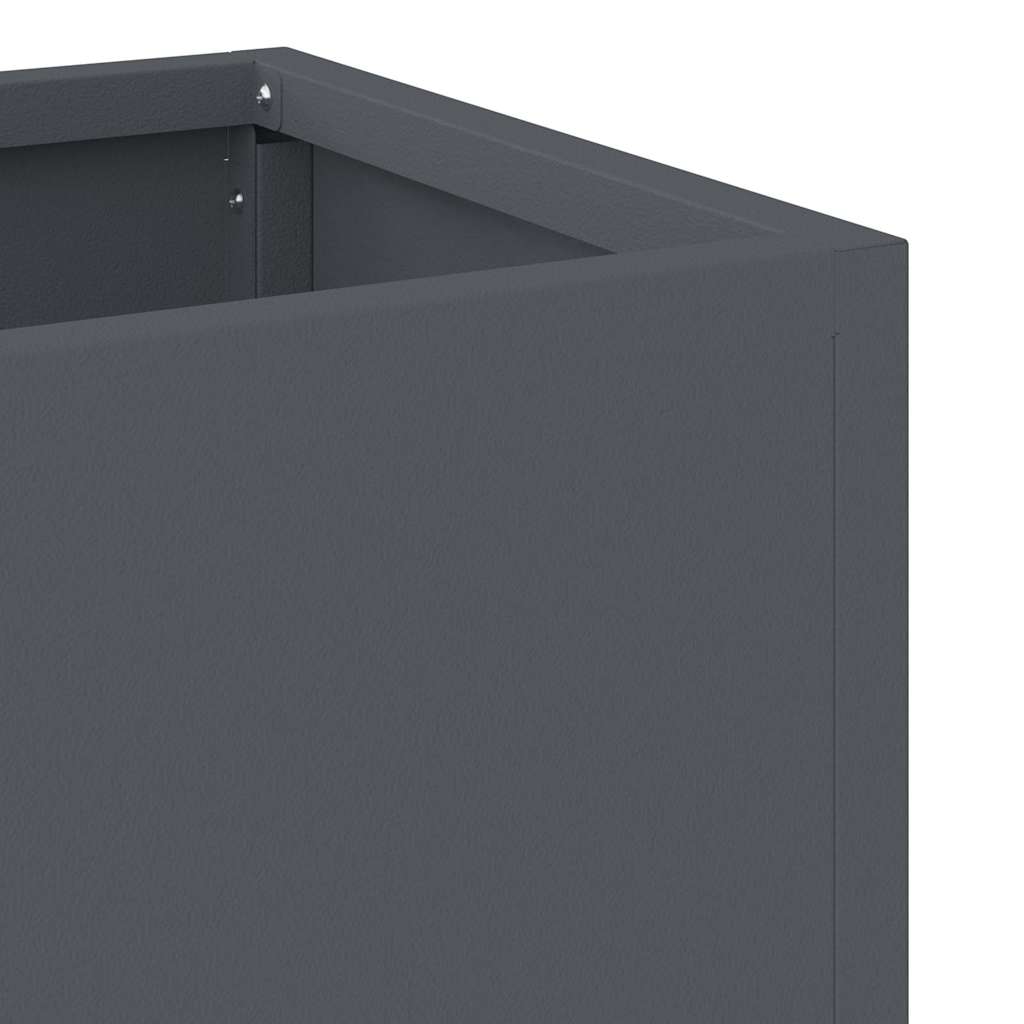 Höjdträdgårdsplanterare Antracit 60 x 26 x 45 cm Stål