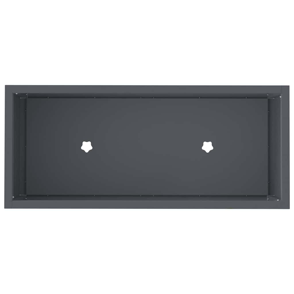 Höjdträdgårdsplanterare Antracit 60 x 26 x 45 cm Stål