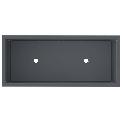Höjdträdgårdsplanterare Antracit 60 x 26 x 45 cm Stål