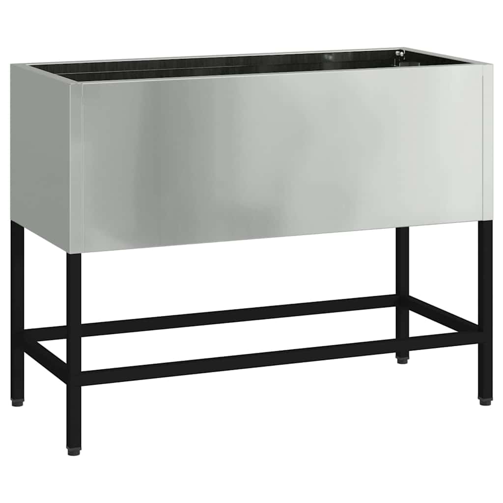 Höjdträdgårdsplanterare Silver 60 x 26 x 45 cm