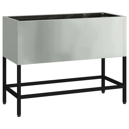 Höjdträdgårdsplanterare Silver 60 x 26 x 45 cm