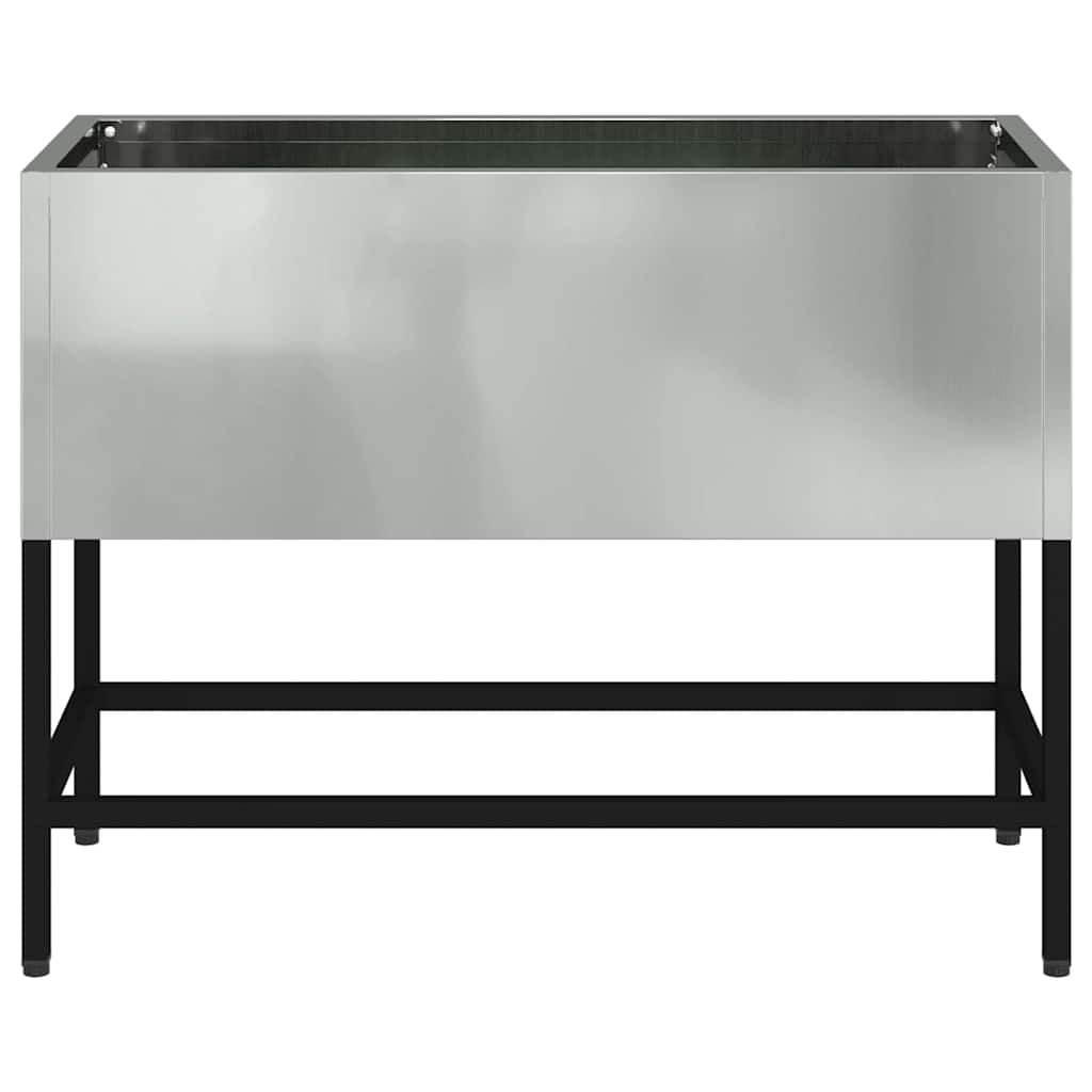 Höjdträdgårdsplanterare Silver 60 x 26 x 45 cm