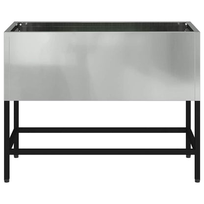 Höjdträdgårdsplanterare Silver 60 x 26 x 45 cm