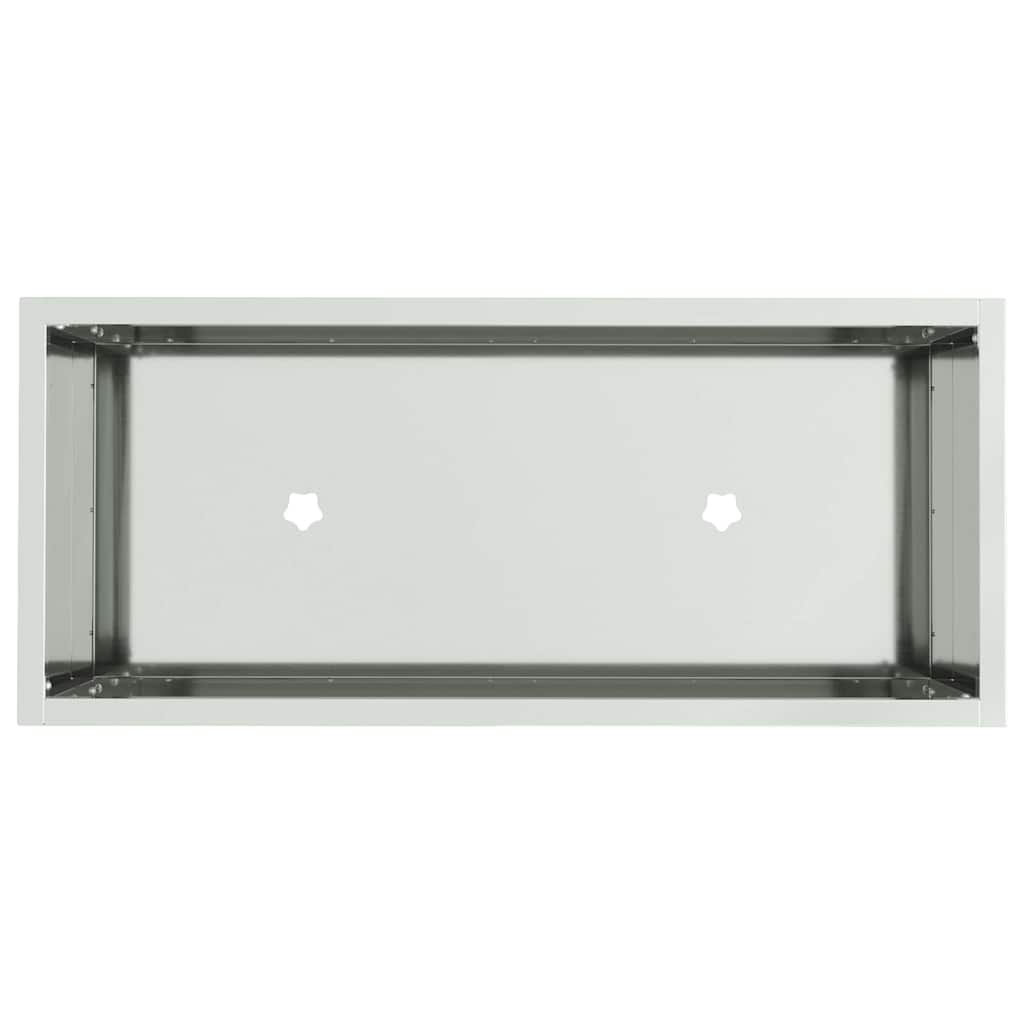 Höjdträdgårdsplanterare Silver 60 x 26 x 45 cm