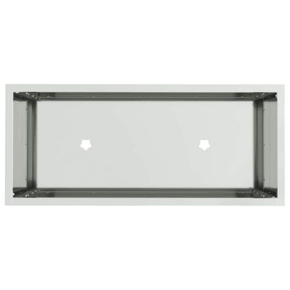 Höjdträdgårdsplanterare Silver 60 x 26 x 45 cm