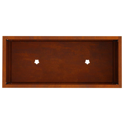 Höjdträdgårdsplanterare Rostig 60 x 26 x 45 cm