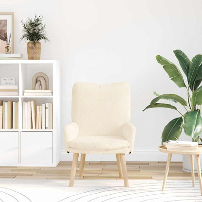 fåtölj Kräm 63 x 67 x 94 cm tyg