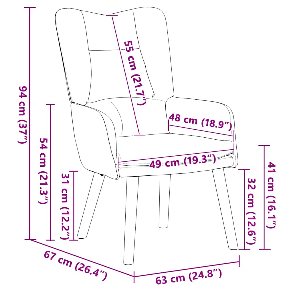 fåtölj Rosa 63 x 67 x 94 cm Sammet