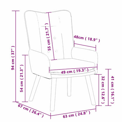 fåtölj Brun 63 x 67 x 94 cm Tyger och plywood