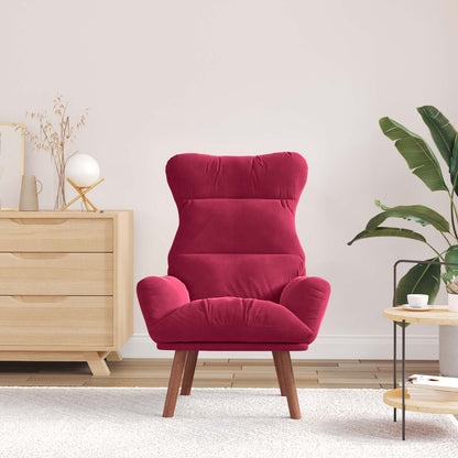 fåtölj Vinröd 69 x 74 x 93 cm Sammet