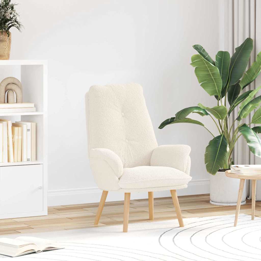 fåtölj Kräm 61 x 78 x 98 cm Sherpa tyg