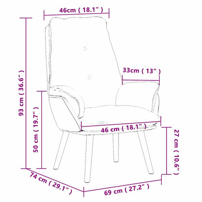 fåtölj Kräm 61 x 78 x 98 cm Sherpa tyg