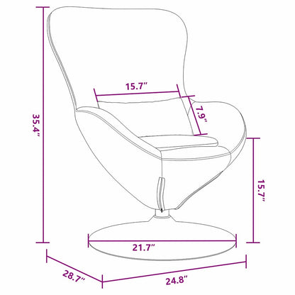 Äggfåtölj Ljusgrå Sammet