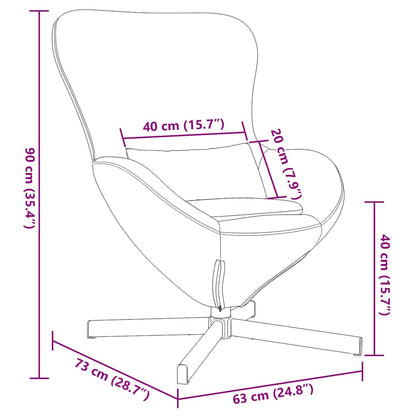Äggfåtölj Vinröd 63 x 73 x 90 cm Sammet