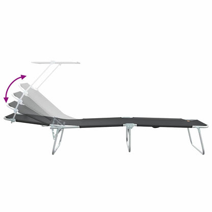 Solstol 2 pcs Svart 58 x 188 x 77cm Polyester