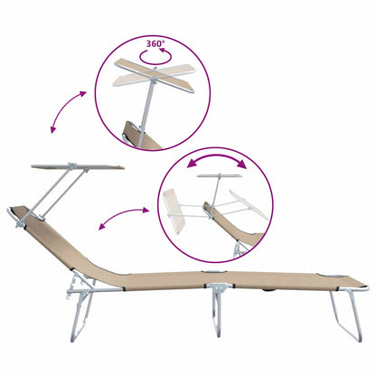 Solstol 2 pcs Taupe 58 x 188 x 77cm Polyester