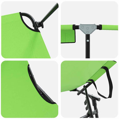 Hopfällbar solstol 2 pcs Grön 190 x 57 x 81 cm oxford