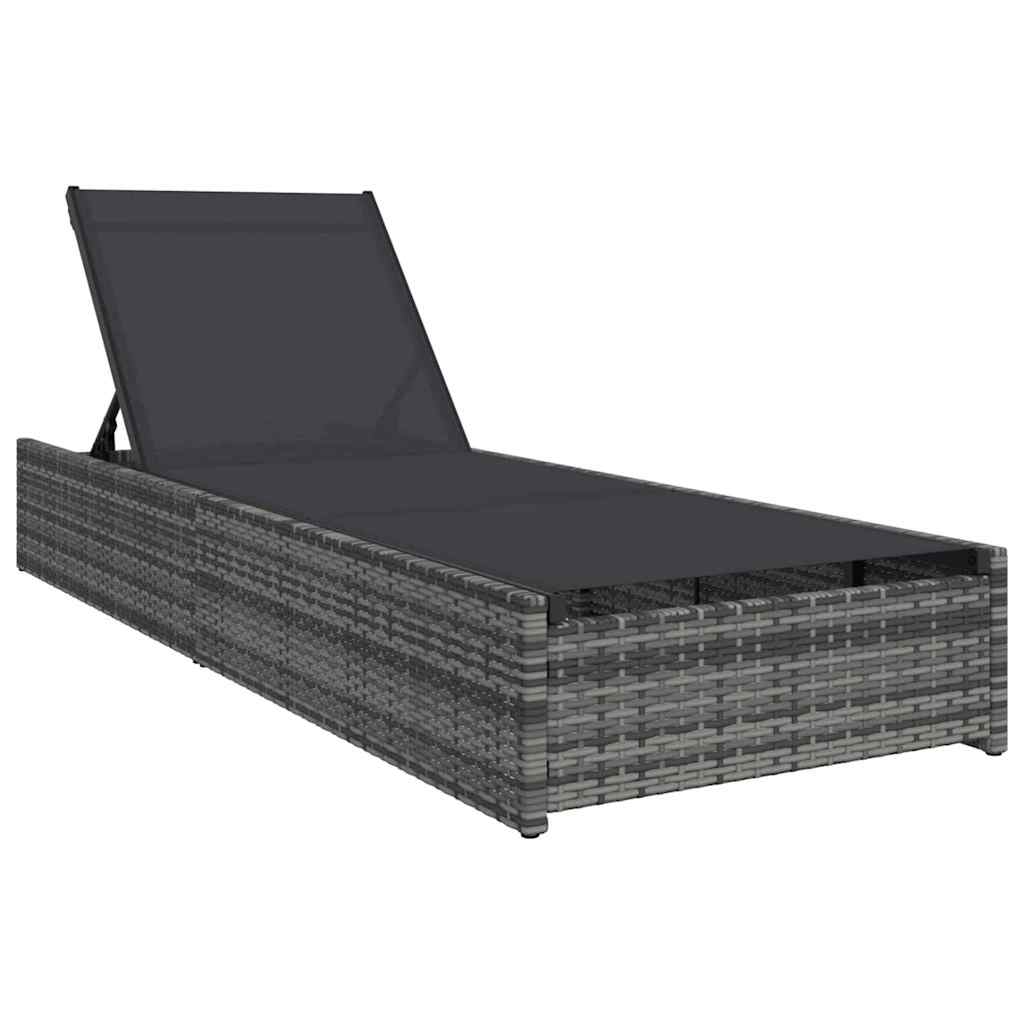 Solstol Reclining Grå 200.5 x 70 x 75 cm konstrotting