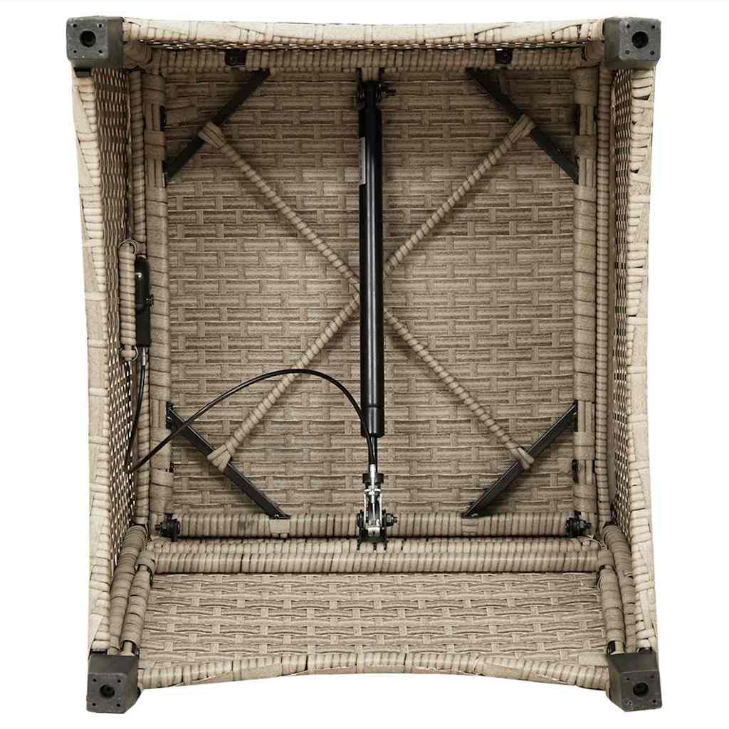 Reclinerfåtölj Beige 56 x 66 x 95cm konstrotting