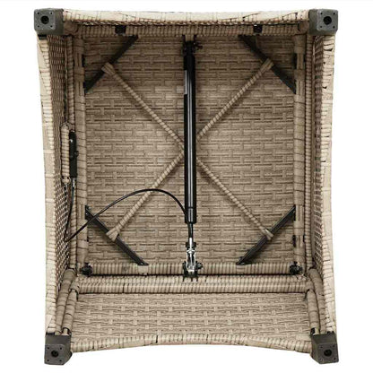 Reclinerfåtölj Beige 56 x 66 x 95cm konstrotting