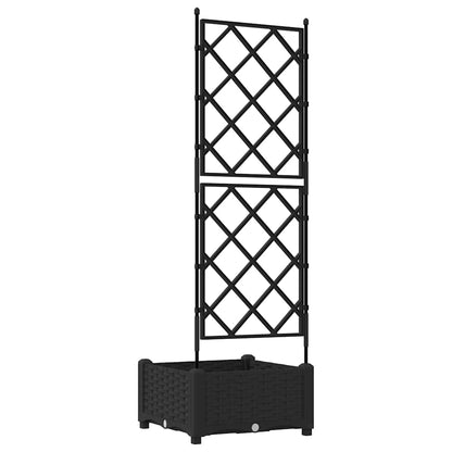 Trädgårdsplanterare Svart 40 x 40 x 125,5 cm Plast
