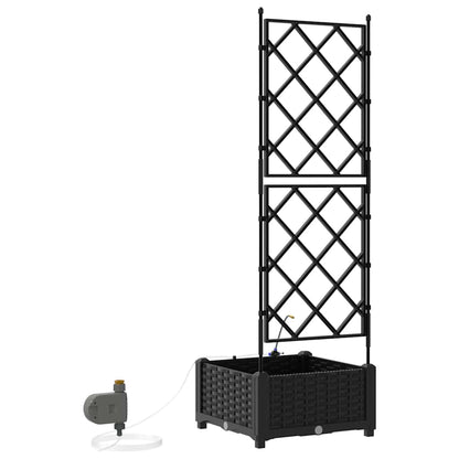 Trädgårdsplanterare Svart 40 x 40 x 126 cm Plast