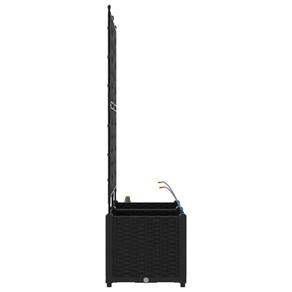Trädgårdsplanterare 2 pcs Svart 80 x 40 x 142 cm Plast