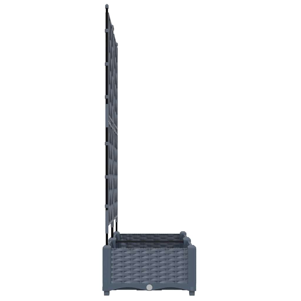 Trädgårdsplanterare 2 pcs Ljusgrå 80 x 40 x 125,5 cm Plast