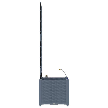 Trädgårdsplanterare 2 pcs Ljusgrå 40 x 40 x 142 cm Plast