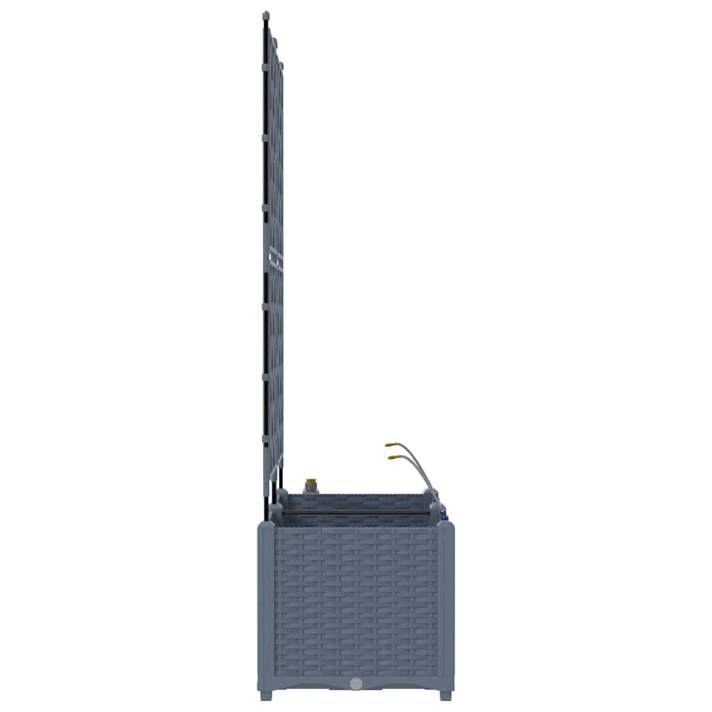Trädgårdsplanterare 2 pcs Ljusgrå 80 x 40 x 142 cm Plast