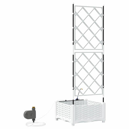 Trädgårdsplanterare Vit 40 x 40 x 126 cm Plast