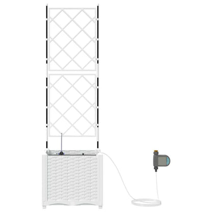 Trädgårdsplanterare Vit 40 x 40 x 142 cm Plast