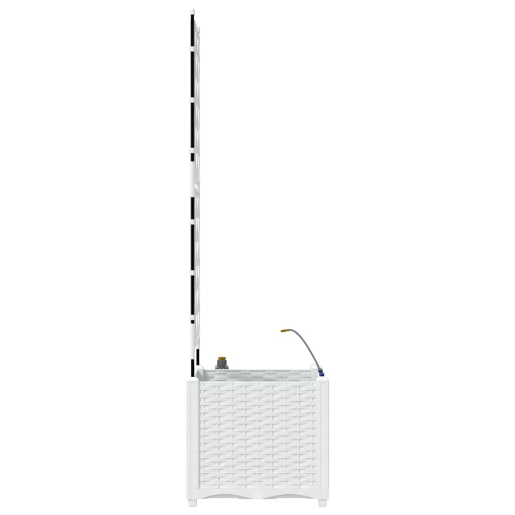 Trädgårdsplanterare Vit 40 x 40 x 142 cm Plast