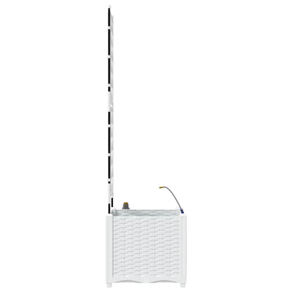 Trädgårdsplanterare Vit 40 x 40 x 142 cm Plast