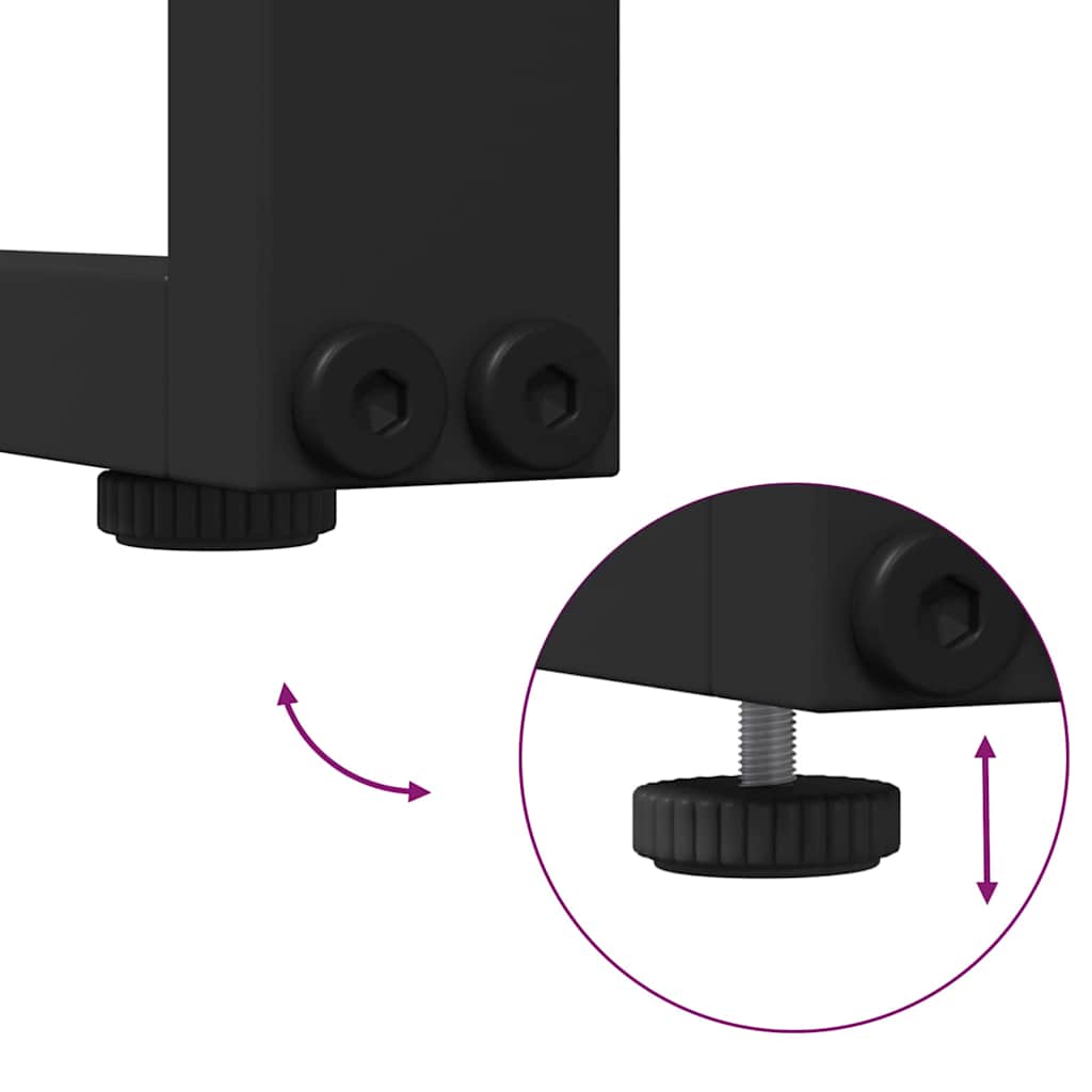Trädgårdsoffset 2 pcs Antracit Stål