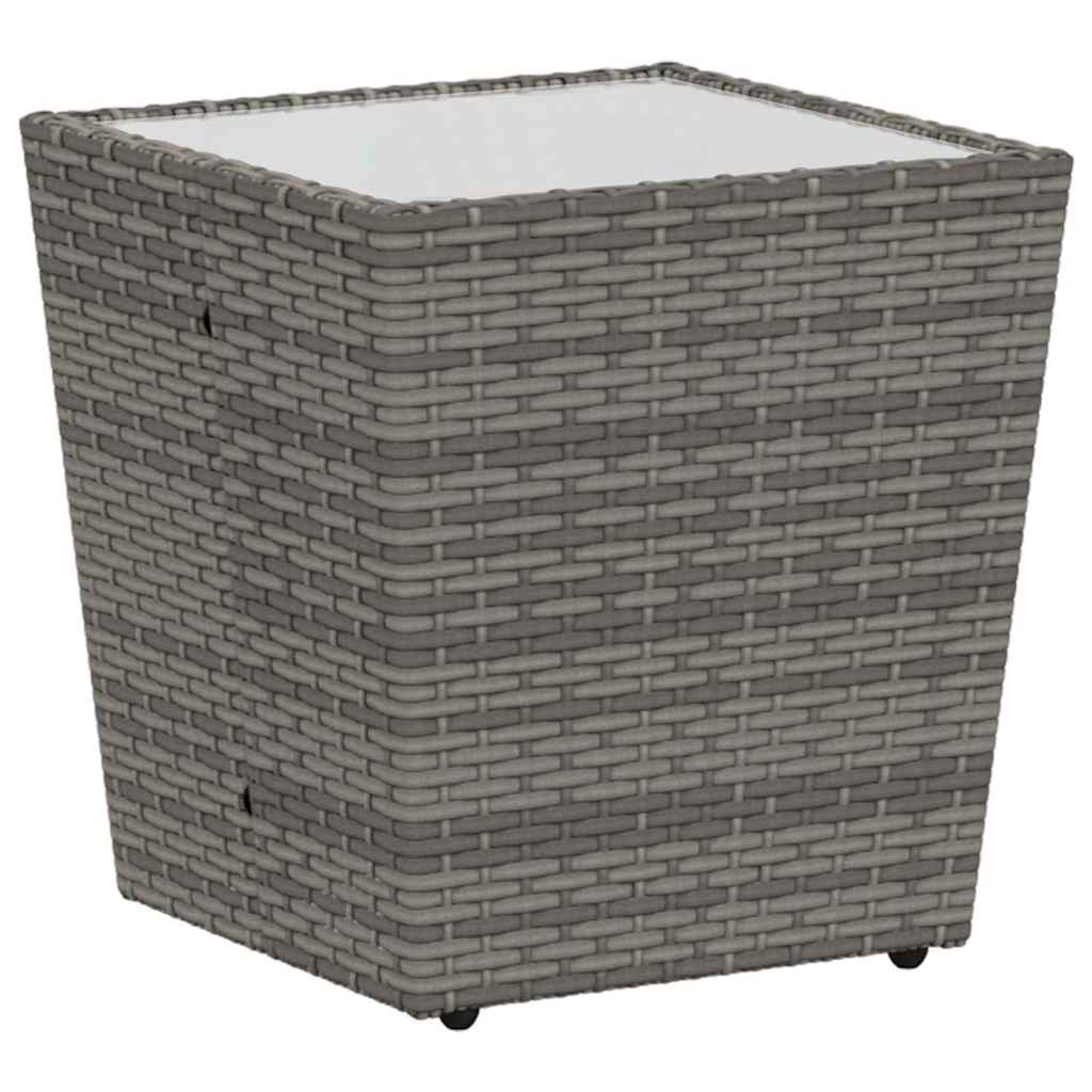 Trädgårds Bistro Set 3 pcs Grå konstrotting