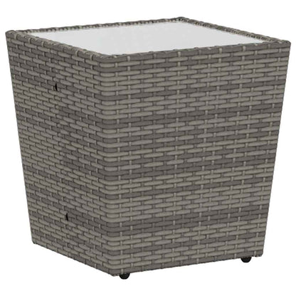 Trädgårds Bistro Set 3 pcs Grå konstrotting